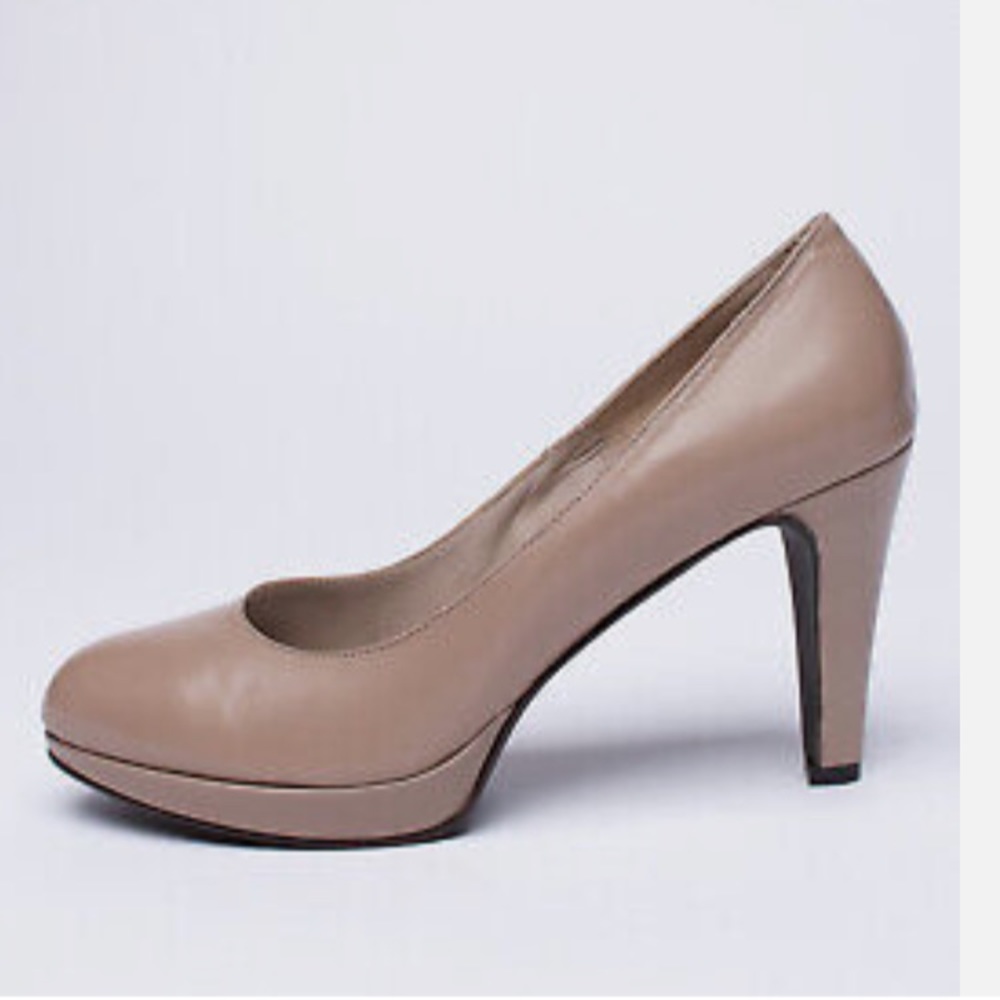 Beige/Taupe Italian Leather Heels